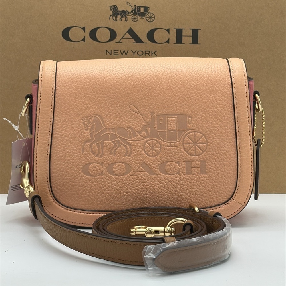 Coach Saddle Bag In Colorblock With Horse And Carriage - Picture 4 of 16